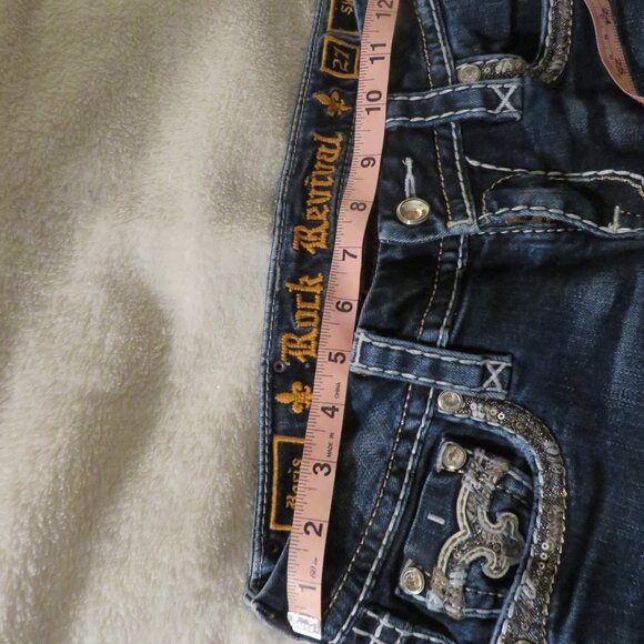 Rock Revival Blue Boris Skinny Jeans  27 waist - Picture 9 of 15